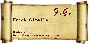 Frick Gizella névjegykártya