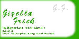 gizella frick business card